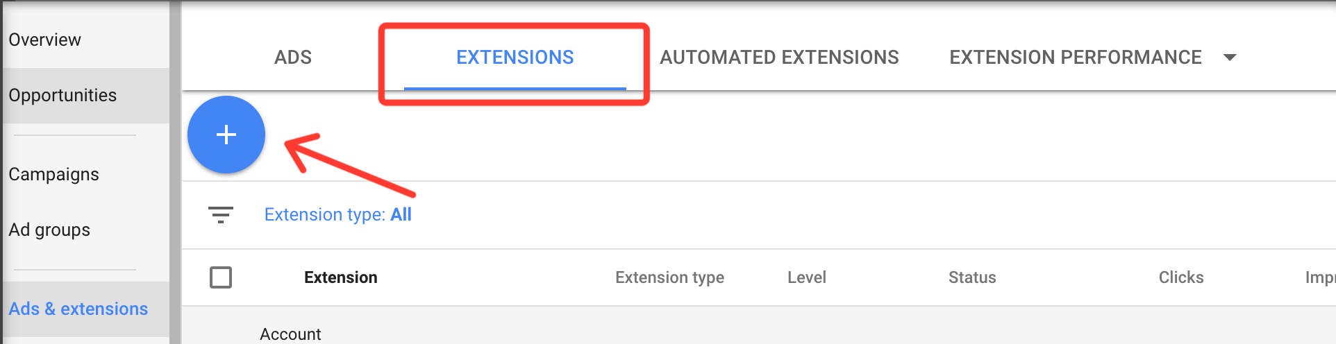 AdWords promotion extension